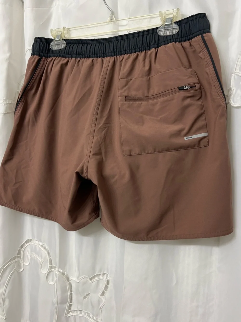 Vuori Trail Shorts Large Terracotta Brown Athletic Running Training Lined V341
